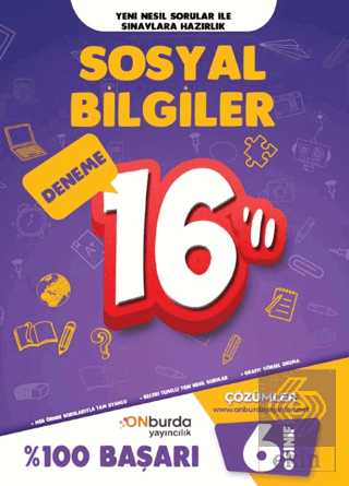 6. Sınıf Sosyal Yeni Nesil Branş Denemeleri ONburd
