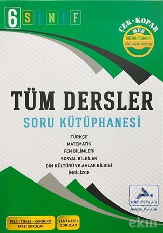 6. Sınıf Tüm Dersler Soru Kütüphanesi