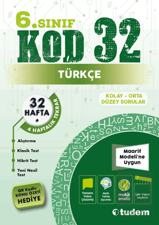 6. Sınıf Türkçe Kod 32 Kolektif Tudem Yayınları - Bayilik Satın Al - e