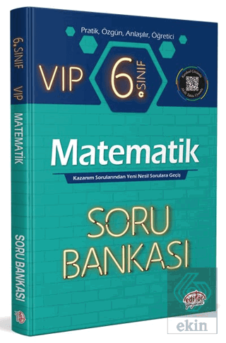 6. Sınıf VIP Matematik Soru Bankası Editör Yayınev