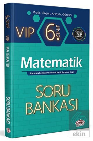 6. Sınıf VIP Matematik Soru Bankası Editör Yayınev