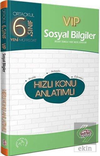 6. Sınıf VIP Sosyal Bilgiler Hızlı Konu Anlatımlı