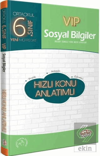 6. Sınıf VIP Sosyal Bilgiler Hızlı Konu Anlatımlı