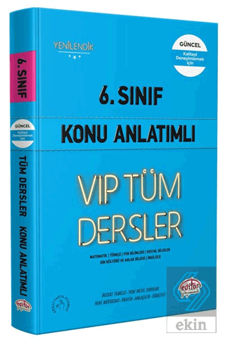 6. Sınıf VIP Tüm Dersler Konu Anlatımlı Mavi Kitap