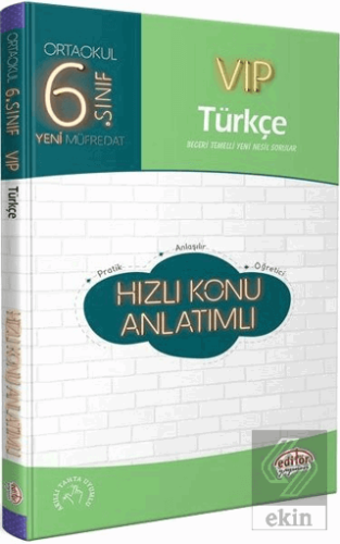 6. Sınıf VIP Türkçe Hızlı Konu Anlatımlı