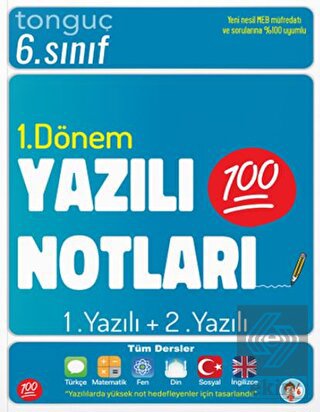 6. Sınıf Yazılı Notları 1. Dönem 1 ve 2. Yazılı