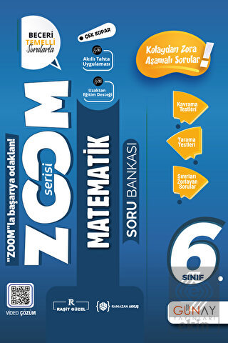 6. Sınıf Zoom Serisi Matematik Soru Bankası Günay