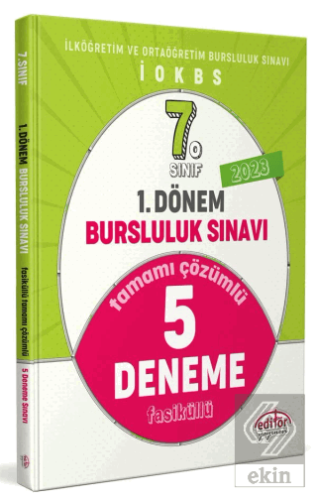 7. Sınıf 1. Dönem Bursluluk Sınavı Tamamı Çözümlü
