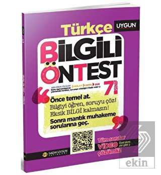 7. Sınıf Bilgili Ön Test Türkçe