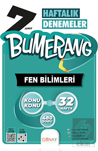 7. Sınıf Bumerang 32 Haftalık Fen Bilimleri Deneme