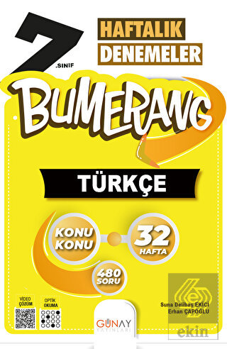 7. Sınıf Bumerang 32 Haftalık Türkçe Denemeleri Gü