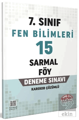 7. Sınıf Fen Bilimleri 15 Sarmal Föy Deneme Sınavı