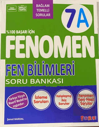 7. Sınıf Fenomen Fen Bilimleri A Soru Bankası Şenol Nardal Fenomen Yay