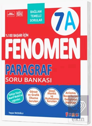 7. Sınıf Fenomen Paragraf A Soru Bankası Tayyar İnceoğlu Fenomen Yayın