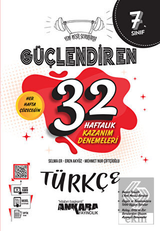 7. Sınıf Güçlendiren 32 Haftalık Türkçe Kazanım De