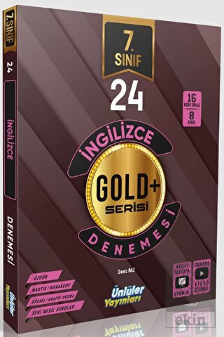 7. Sınıf İngilizce 24 Deneme Ünlüler Yayınları