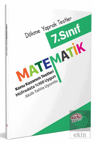 7. Sınıf Matematik Dökme Yaprak Testler Editör Yay
