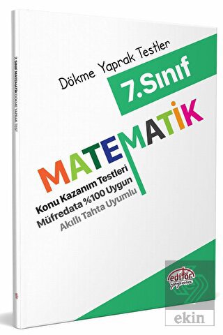 7. Sınıf Matematik Dökme Yaprak Testler Editör Yay