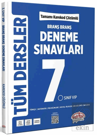 7. Sınıf Tüm Dersler Ünite Ünite Deneme Sınavları