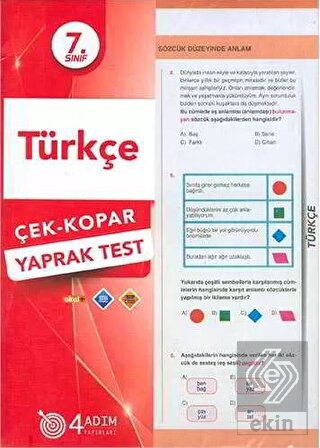 7. Sınıf Türkçe Çek Kopar Yaprak