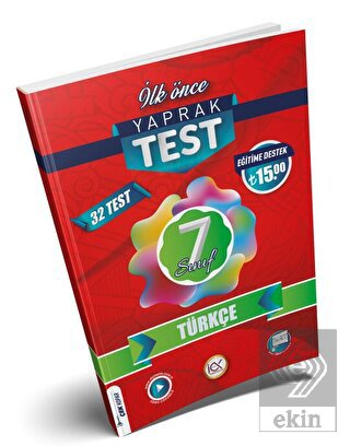 7. Sınıf Türkçe Yaprak Test İlk Önce Yayıncılık