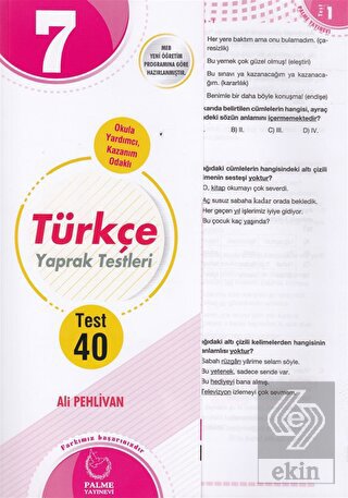 7.Sınıf Türkçe Yaprak Testleri