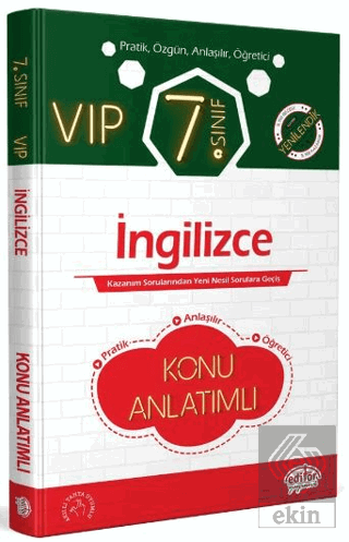 7. Sınıf VIP İngilizce Konu Anlatımlı Editör Yayın