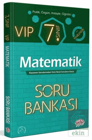 7. Sınıf VIP Matematik Soru Bankası Editör Yayınev
