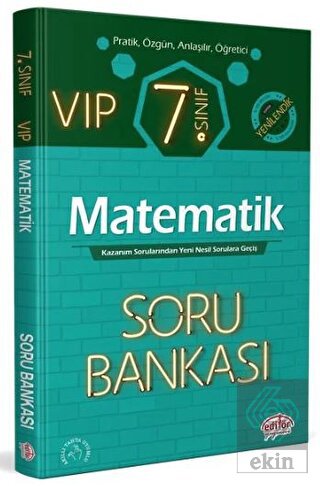 7. Sınıf VIP Matematik Soru Bankası Editör Yayınev