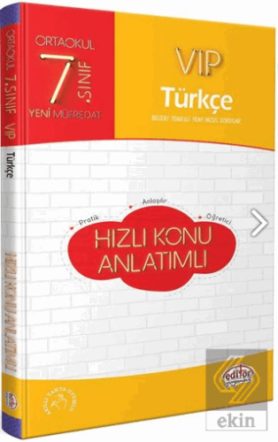 7. Sınıf VIP Türkçe Hızlı Konu Anlatımlı