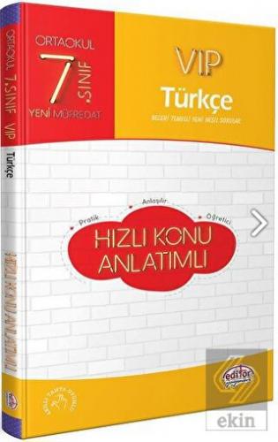 7. Sınıf VIP Türkçe Hızlı Konu Anlatımlı