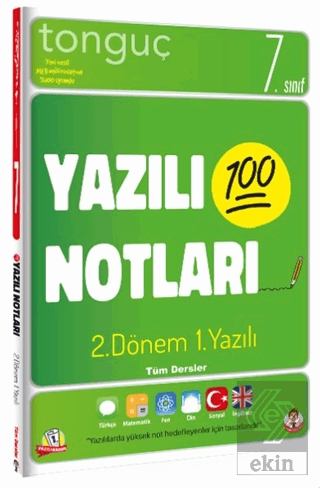 7. Sınıf Yazılı Notları 2. Dönem 1. Yazılı