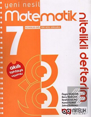7. Sınıf Yeni Nesil Matematik Nitelikli Defterim