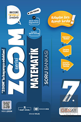 7. Sınıf Zoom Serisi Matematik Soru Bankası Günay