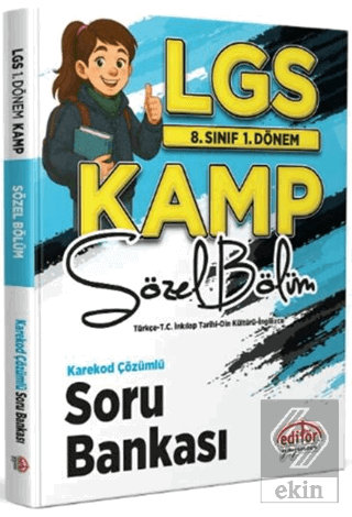 8. Sınıf 1. Dönem LGS Kamp Sözel Bölüm Karekod Çözümlü Soru Bankası