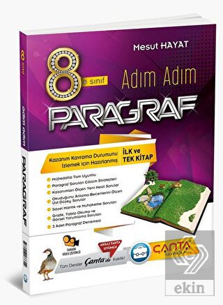 8. Sınıf Adım Adım Paragraf Soru Bankası Çanta Yay