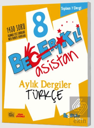 8. Sınıf Becerikli Asistan Türkçe Aylık Dergiler Seti