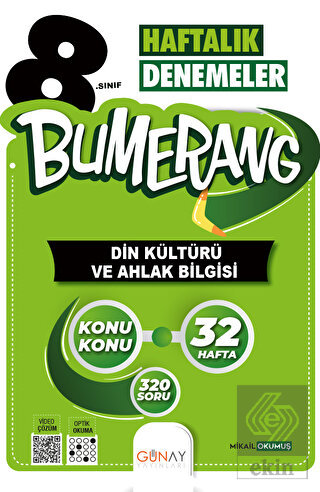 8. Sınıf Bumerang 32 Haftalık Din Kültürü ve Ahlak