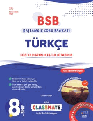 8. Sınıf Classmate Başlangıç Türkçe Soru Bankası