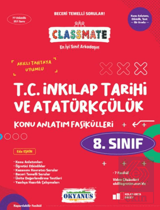 8. Sınıf Classmate T.C. İnkılap Tarihi ve Atatürkçülük Konu Anlatım Fa