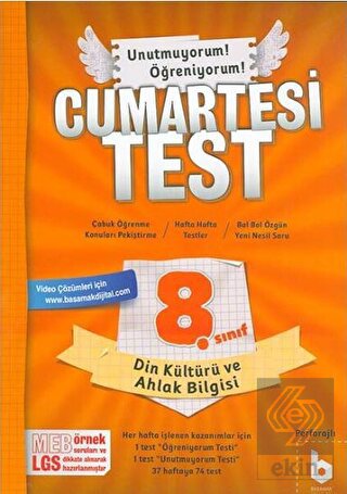 8. Sınıf Cumartesi Test Din Kültürü ve Ahlak Bilgi