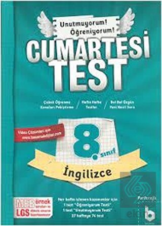 8. Sınıf Cumartesi Test İngilizce
