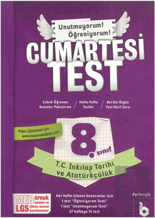 8. Sınıf Cumartesi Test T.C İnkılap Tarihi ve Atat