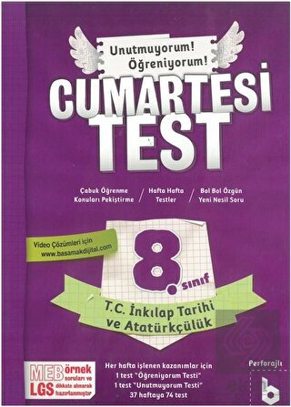 8. Sınıf Cumartesi Test T.C İnkılap Tarihi ve Atat