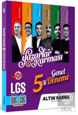 8. Sınıf Deneme LGS 5li Yazarlar Karması Mesut Hayat Altın Karma Yayın