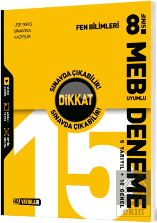 8. Sınıf Fen Bilimleri 15 Deneme
