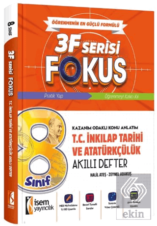 8. Sınıf Fokus T.C. İnkılap Tarihi ve Atatürkçülük Akıllı Defter Halil