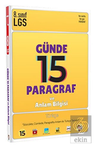 8.Sınıf Günde 15 Paragraf ve Anlam Bilgisi