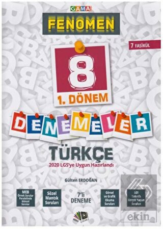 8. Sınıf LGS 1. Dönem Türkçe Fenomen 7'li Deneme