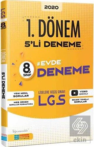 8. Sınıf LGS 1.Dönem Video Çözümlü 5'li Deneme Sın